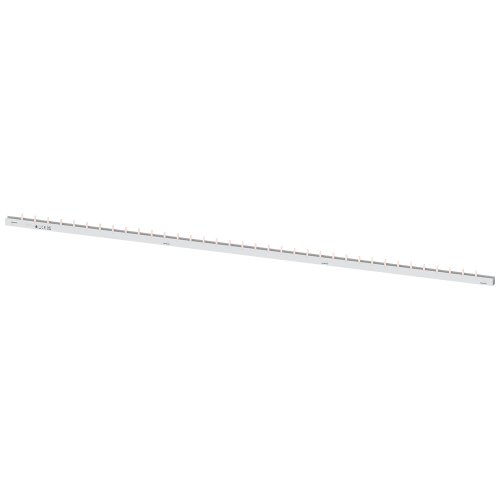 Pin busbar touch-safe, 10 mm2 3x 1-phase+AUX, 1016 mm long can be cut, without end caps