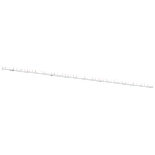 Pin busbar, 1-phase 10 mm2, 56 pins, Insulation gray can be cut, without end caps