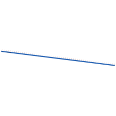 Pin busbar, 1-phase 10 mm2, 56 pins, Insulation blue can be cut, without end caps
