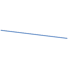 Pin busbar 1PH 10 mm2, 54 MW blue pin busbar, 1-phase angled, 10 mm2, 54 MW