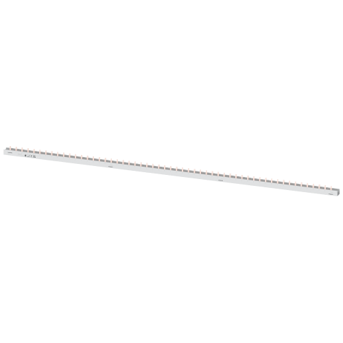 Pin busbar, 10 mm2 56 MW, 4-phase, can be cut for LS 2P and RCBO 1P+N touch-safe without end caps