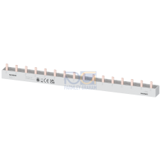 Pin busbar, 10 mm2 16 MW, 4-phase, can be cut FI 4P N right and 6 MCB 1P+N touch-safe with end caps