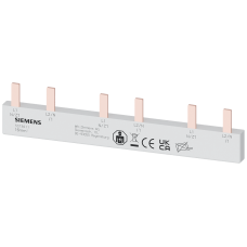 Pin busbar, 10 mm&sup2; connection: 3 x (2-phase+AS/FC) safe to touch