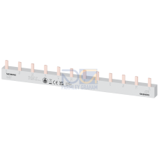 Pin busbar, 10 mm&sup2; connection: 3 x 4-phase safe to touch