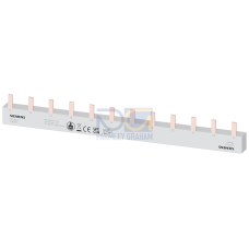 Pin busbar, 10 mm&sup2; connection: 2 x 3 x (1-phase+N) safe to touch
