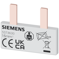 Pin busbar, 16 mm&sup2; connection: 2 x 1-phase safe to touch