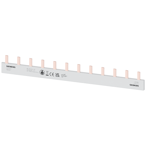 Pin busbar, 16 mm&sup2; connection: 12 x 1-phase safe to touch