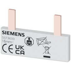 Pin busbar, 16 mm&sup2; connection: 2 x (1-phase+AS/FC) safe to touch