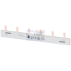 Pin busbar, 16 mm&sup2; connection: 6 x (1-phase+AS/FC) safe to touch