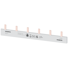 Pin busbar, 16 mm&sup2; connection: 6 x (1-phase+AS/FC) safe to touch