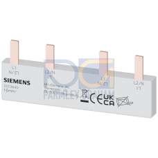 Pin busbar, 16 mm&sup2; connection: 2 x (2-phase+AS/FC) safe to touch