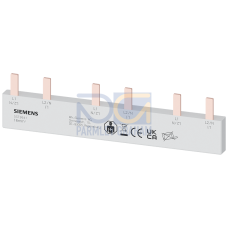 Pin busbar, 16 mm&sup2; connection: 3 x (2-phase+AS/FC) safe to touch