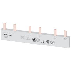 Pin busbar, 16 mm&sup2; connection: 3 x (2-phase+AS/FC) safe to touch