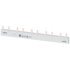 Pin busbar, 16 mm&sup2; connection: 5 x (2-phase+AS/FC) safe to touch