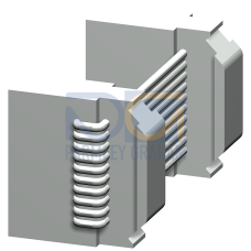 Connecting cable, 0.5 m long, flat, for connecting basic unit