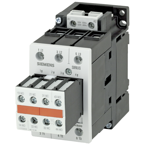 Power contactor, AC-3 50 A, 22kW / 400 V 230 V AC, 50 Hz, 2 NO + 2 NC, 3-pole, Size S2, Screw termi