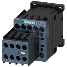 Power contactor, AC-3 9 A, 4kW / 400 V 2 NO + 2 NC, 24 V DC 3-pole, Size S00 screw terminal Removab