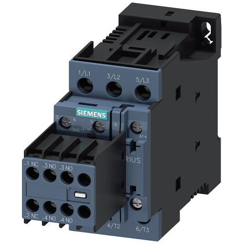 Contactor, AC-3e, 17 A/7.5 kW/400 V, 3-pole, 24 V DC, 3 NO+2 NC, screw terminal