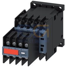 Contactor relay, 6 NO + 2 NC, 220 V AC 50 Hz 240 V 60 Hz, Size S00, Ring cable lug connection, Captive auxiliary switch, for SUVA applications