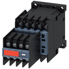 Contactor relay, 6 NO + 2 NC, 24 V DC, Size S00, Ring cable lug connection, Captive auxiliary switch