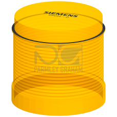 Single-flash light element, w. built-in electronic flash, yellow, 115 V AC, Diameter 70 mm