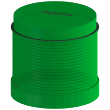 Signalling element, steady, green, optical, plastic, diameter 70mm, IP 65, max. 5 elements, screw terminal, integrated LED, steady, 24 V AC / DC