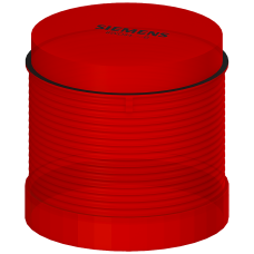 Signalling element, steady, red , optical, plastic, diameter 70mm, IP 65, max. 5 elements, screw terminal, integrated LED, steady, 24 V AC / DC