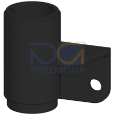 Bracket for wall mounting, plastic, for mounting on one side, without foot and pipe, accessory for s