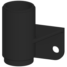 Bracket for wall mounting, plastic, for mounting on one side, without foot and pipe, accessory for s