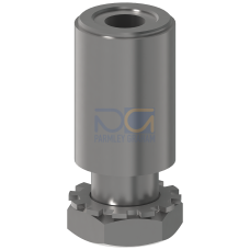 adapter for single-hole mounting, mounting without feet and pipe, with thread M18, and fastening nut