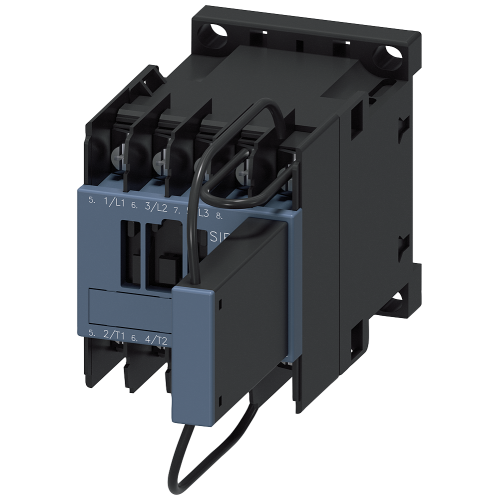 Traction contactor, AC-3 16 A, 7.5kW / 400 V 24 V DC, 0.7-1.25* Us with integrated varistor, 3-pole, Size S00, ring cable lug connection
