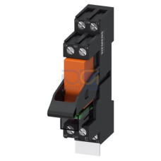 plug-in relay complete unit, 1 changeover contact, 24 V AC, LED module red, standard plug-in socket screw terminal, 3.5 mm pinning