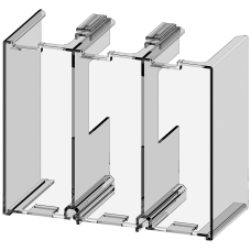 Terminal cover for busbar connections for contactors and overload relays