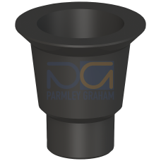 Pipe adapter, for mounting on pipes, black, accessories for built-in lamps, with diameter 70 mm