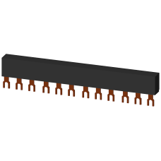 3-ph. busbars modular spacing 45 mm for 4 switches, connections in fork shape