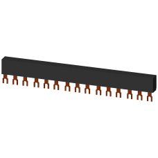 3-ph. busbars modular spacing 45 mm for 5 switches, connections in fork shape