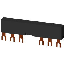 3-phase busbars Modular spacing 63 mm for 2 switches and accessories Fork shape connections