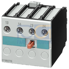 Auxiliary switch block, 2 NC, EN 50005 2-pole, screw terminal, for motor contactors, cable entry at