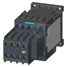 Contactor relay, 4 NO + 4 NC, 120 V AC, 50 / 60 Hz, Size S00, screw terminal, 2 NO + 2 NC basic unit / EN Varistor plugged on