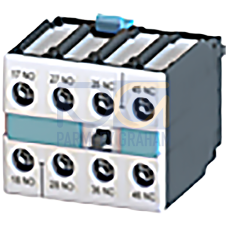 Auxiliary switch block, 22 U, 2 NO + 2 NC, EN 50005 screw terminal, Size S0 ... S12 ! Phased-out pro