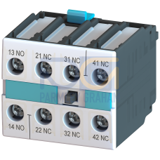 Auxiliary switch block, 13, 1 NO + 3 NC, EN 50012, 4-pole, screw terminal, Size S0...S3 for motor co