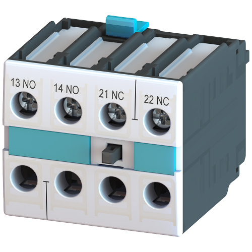 Auxiliary switch block, 1 NO + 1 NC, EN 50005 2-pole, screw terminal, for motor contactors, cable en