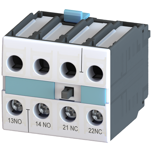 Auxiliary switch block, 1 NO + 1 NC, EN 50005 2-pole, screw terminal, for motor contactors, cable en