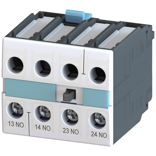 Auxiliary switch block, 2 NC, EN 50005 2-pole screw terminal, for motor contactors, cable entry at b