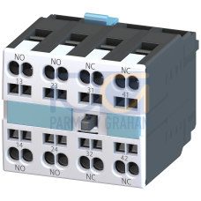 Auxiliary switch block, 2 NO + 2 NC, EN 50005 Spring type, size S0 ... S12 for contactor relays and