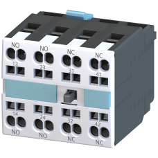 Auxiliary switch block, 2 NO + 2 NC, EN 50005 Spring type, size S0 ... S12 for contactor relays and