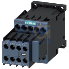 Power contactor, AC-3 9 A, 4kW / 400 V 3 NO + 2 NC, 220 V AC 50 / 60 Hz, 3-pole, Size S00, screw terminal Varistor plugged on