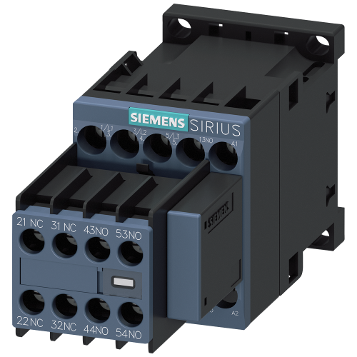 Power contactor, AC-3 9 A, 4kW / 400 V 3 NO + 2 NC, 220 V AC 50 / 60 Hz, 3-pole, Size S00, screw terminal Varistor plugged on