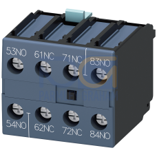 Auxiliary switch block, 2 NO + 2 NC, with sequence numbers 5 ... 8, EN 50012, 4-pole screw terminal,