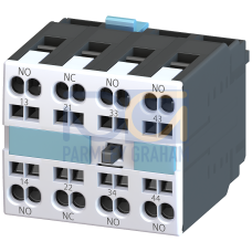 Auxiliary switch block, 31, 3 NO + 1 NC, EN 50005 spring-type connection system, for motor contactor